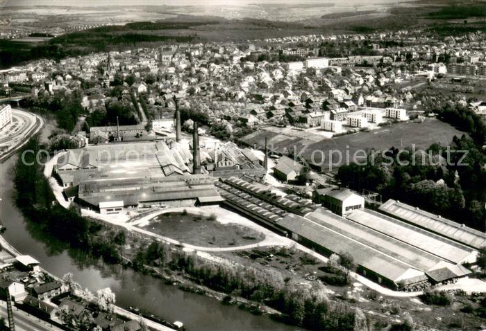 Sarreguemines La Sarre et la Faiencerie Vue aerienne