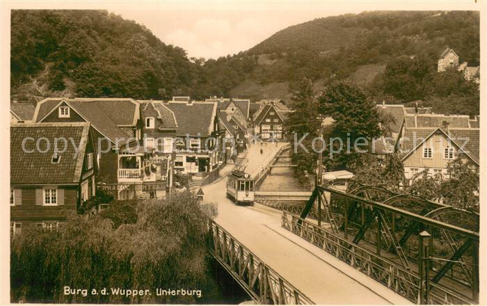 Burg Wupper Unterburg Bruecke Strassenbahn