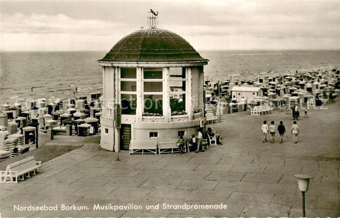 BORKUM Nordseebad Niedersachsen Musikpavillon und Strandprmonade
