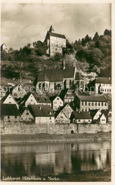 Hirschhorn Neckar Teilansicht am Neckar