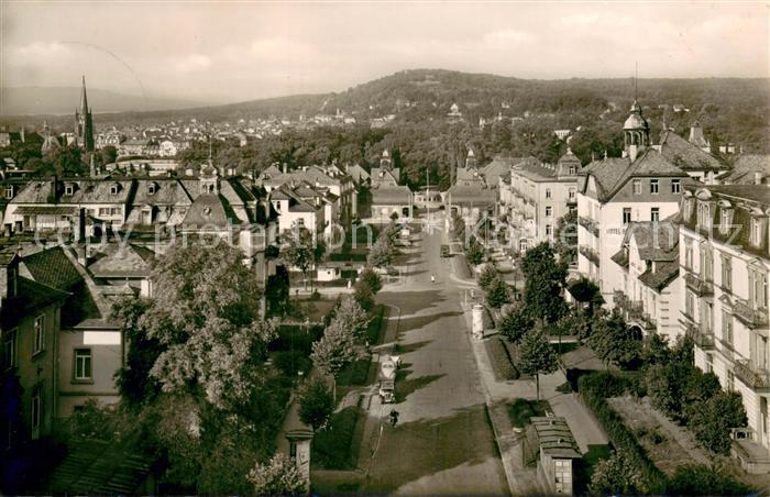 Bad Nauheim Bahnhofsallee mit Sprudel v. Johannisberg