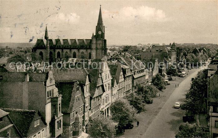 Friedberg Hessen Kaiserstrasse mit Stadtkirche