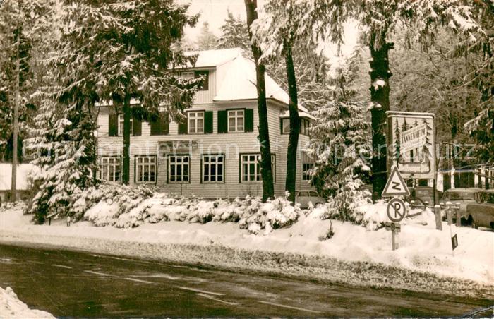 Sandplacken Taunus Restaurant-Pension Tannenheim im Schnee