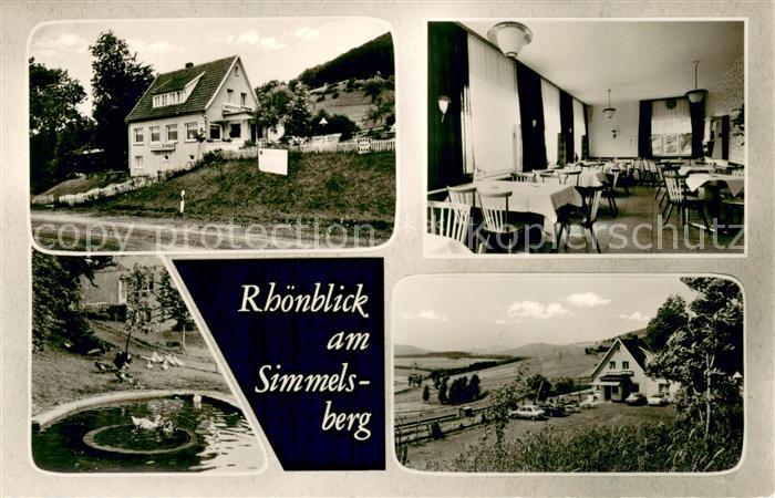 Rodenbach Fulda Gasthaus Rhoenblick Innen- und Aussenansicht