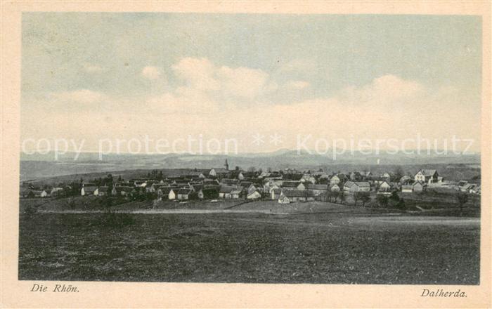 Gersfeld Rhoen Dalherda in der Rhoen Gesamtansicht