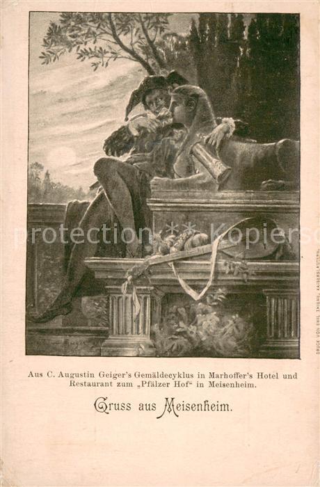 Meisenheim Glan C. Augustin Geigers Gemaelde Im Hotel Zum Pfaelzer Hof