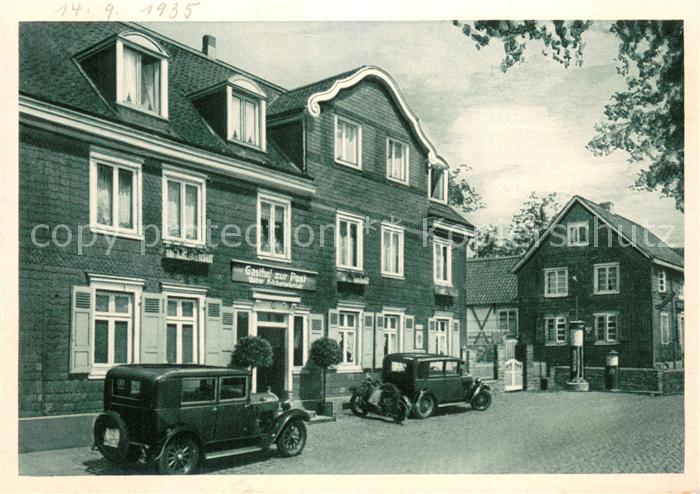 Dabringhausen Gasthof Zur Post mit Automobilen