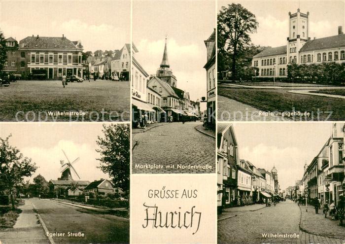 Aurich Ostfriesland Regierungsgebaeude Wilhelmstrasse Marktplatz
