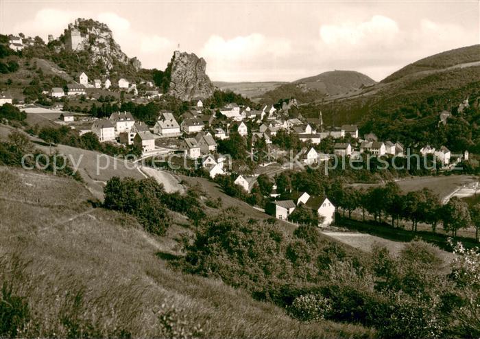Kirn Nahe Dorf und Ruine Stein-Kallenfels
