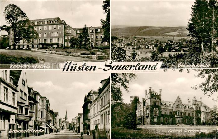 Huesten Karolinen Hospital Bahnhofstrasse Schloss Herdringen Panorama