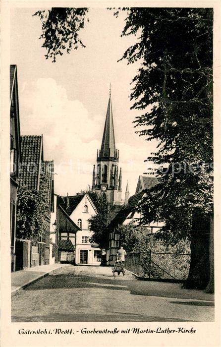 Guetersloh Goebenstrasse mit Martin Luther Kirche