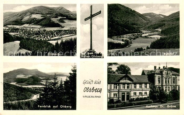 Olsberg Sauerland Panorama Kreuz Ruhrtal Olsbergblick Kurhaus Dr Gruene