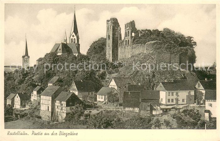 Kastellaun Hunsrueck Partie an der Burgruine