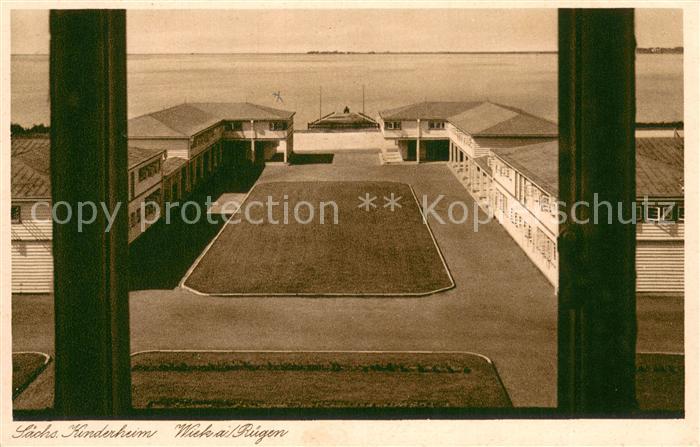Wiek Ruegen Saechs Kinderheim Blick vom Wasserturm zum Bollwerk