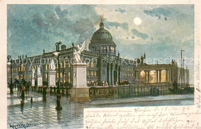 BERLIN  CITY Koenigliches Schloss mit der Schlossbruecke