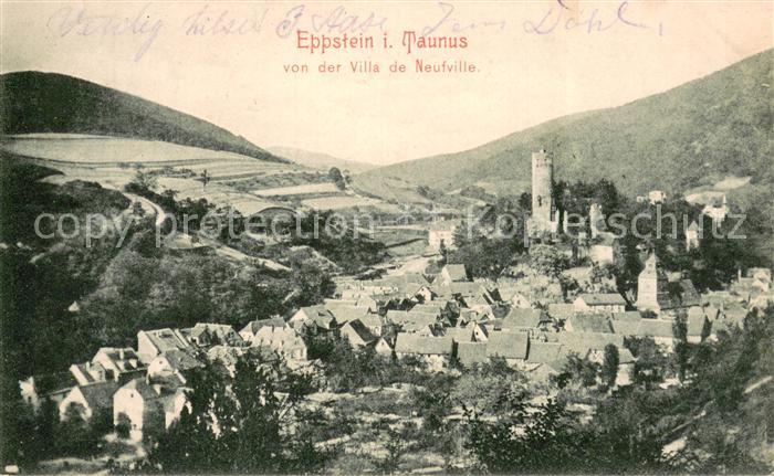 Eppstein Taunus Blick von der Villa de Neufville