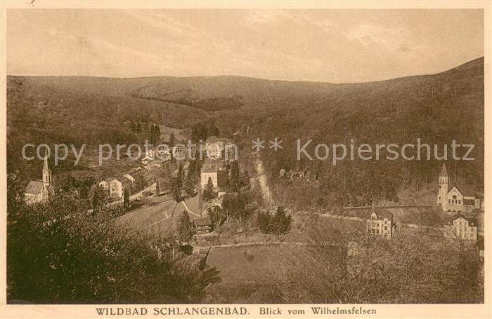 Schlangenbad Taunus Blick vom Wilhelmsfelsen