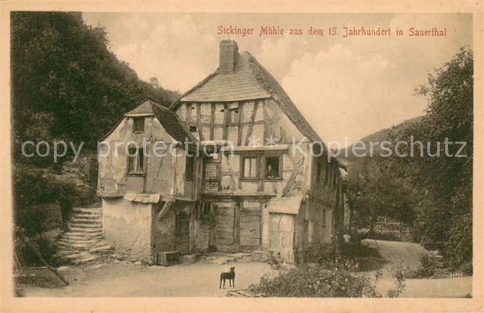 Sauerthal Sickinger Muehle aus dem 15 Jhdt