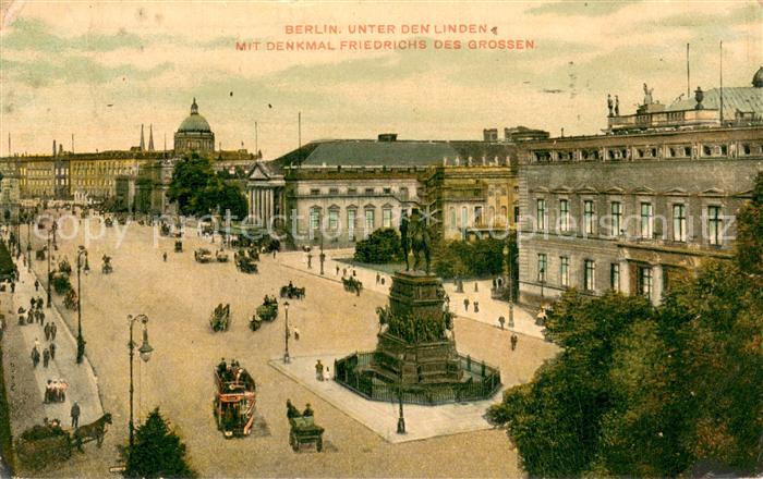 BERLIN  CITY Unter den Linden mit Denkmal Friedrichs des Grossen