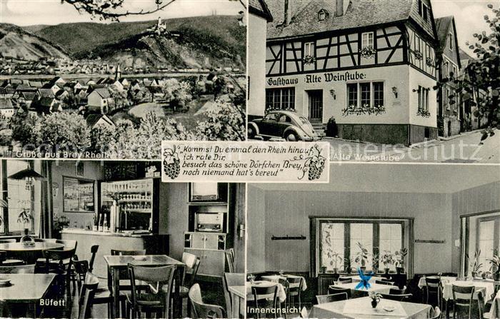 Brey Panorama Gasthaus Alte Weinstube Bueffet Innenansicht