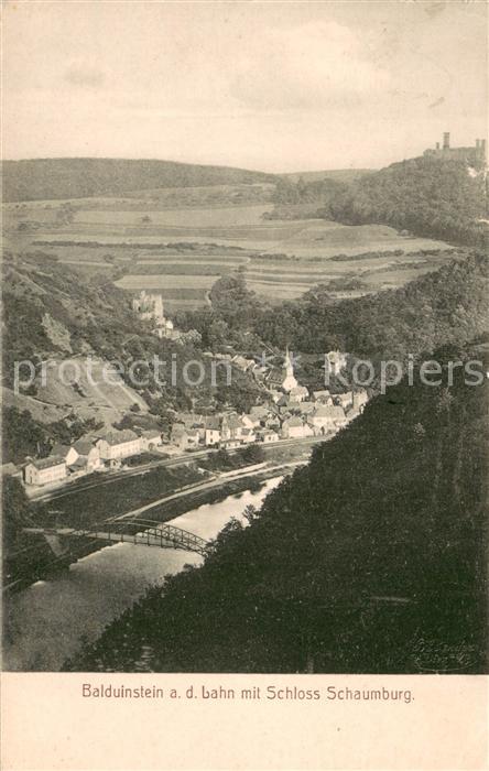 Balduinstein Panorama mit Schloss Schaumburg