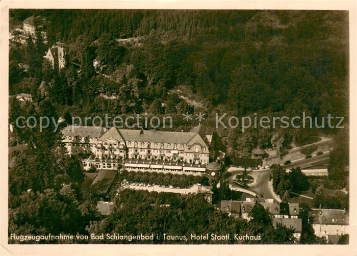 Bad Schlangenbad Taunus Hotel Staatl Kurhaus Fliegeraufnahme