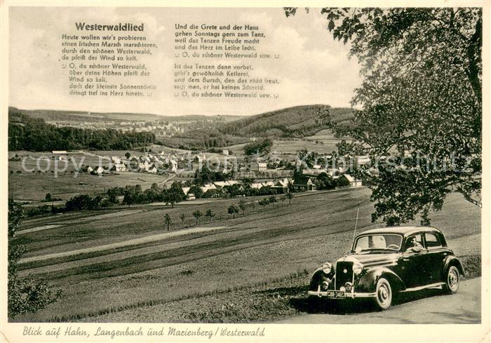 Hahn Marienberg Panorama mit Oldtimer