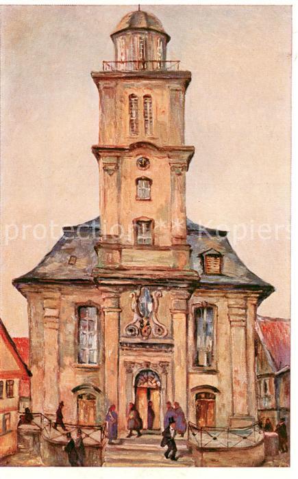 Lauterbach Hessen Evgl. Kirche Kuenstlerkarte K. Mons