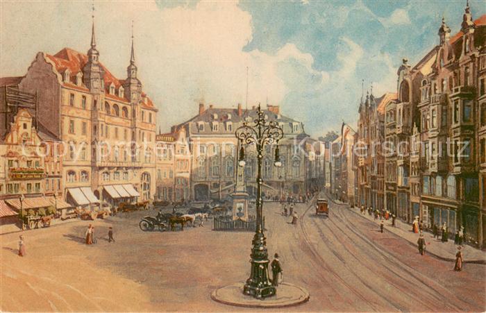 Bonn Rhein Marktplatz Lichtdruck