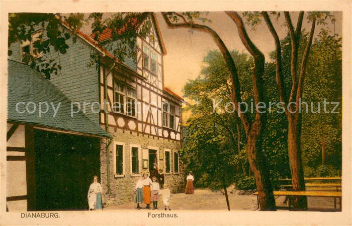 Greifenstein Hessen Dianaburg Partie vor dem Forsthaus