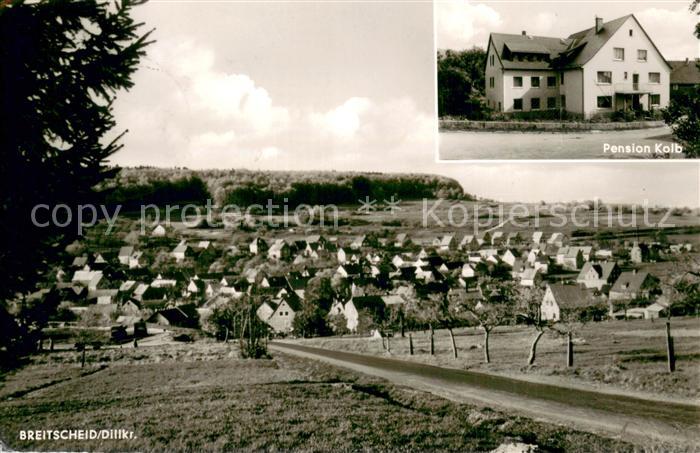 Breitscheid Hessen Totalansicht und Pension Kolb