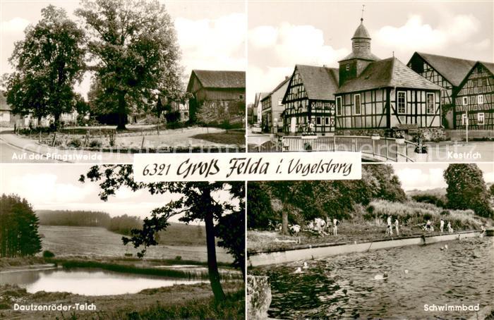 Feldatal Gross Felda Dautzenroeder-Teich Schwimmbad Kestrich