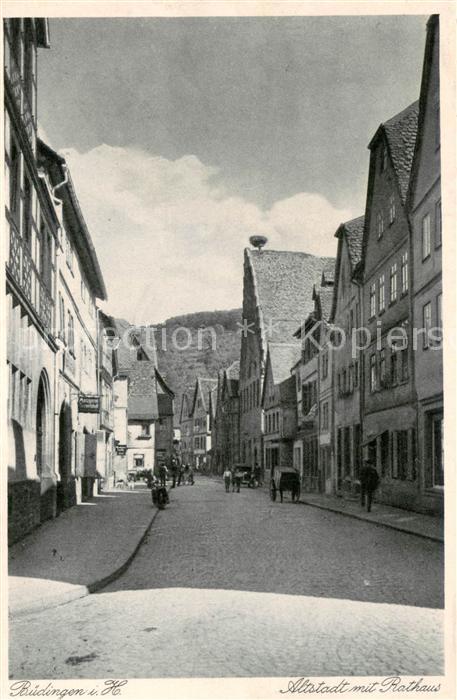 Buedingen Hessen Altstadt mit Rathaus