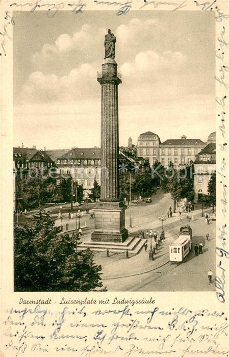 Darmstadt Luisenplatz mit Ludwigssaeule