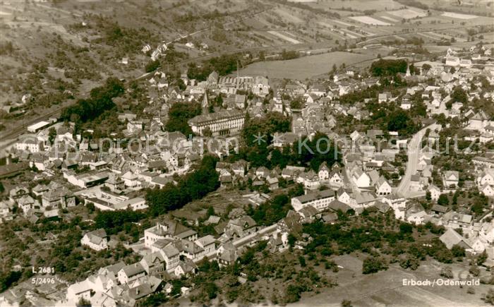 Erbach Odenwald Fliegeraufnahme Totalaufnahme