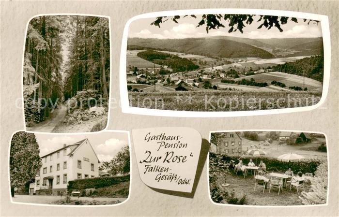 Falken-Gesaess Gesamtansicht und Gasthaus Pension Zur Rose