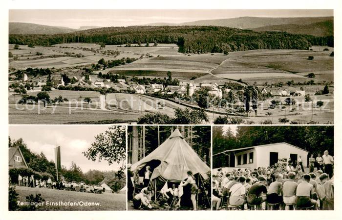 Ernsthofen Odenwald Gesamtansicht und Zeltlager