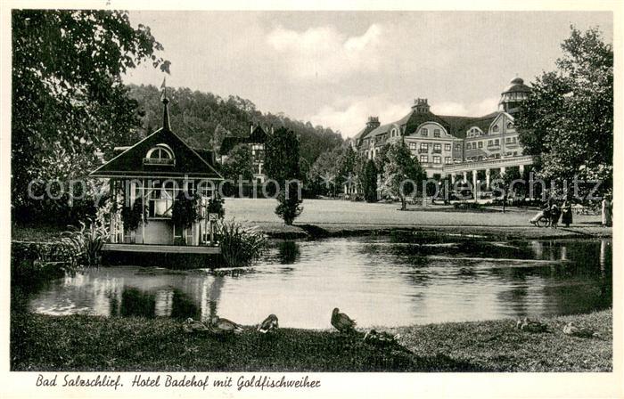 Bad Salzschlirf Hotel Badehof mit Goldfischweiher
