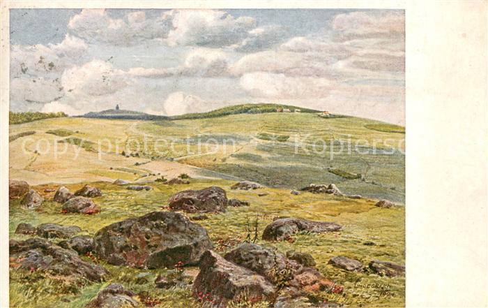 Vogelsberg Rhoen Hoherodskopf und Taufstein Kunst K. Lindegreen