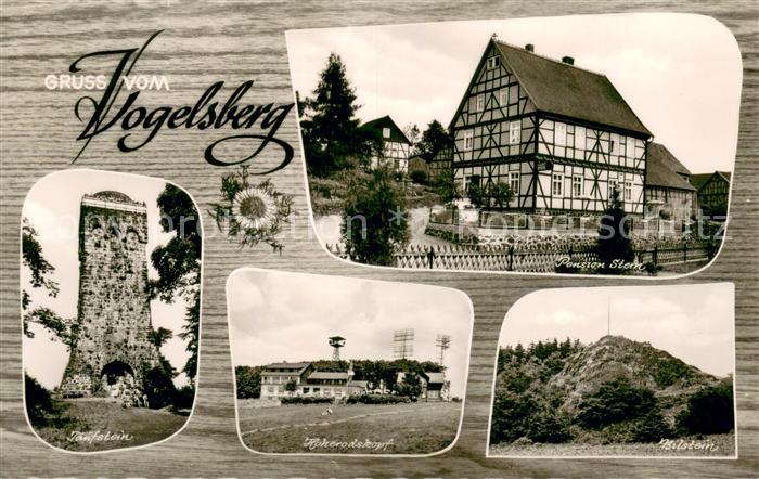 Vogelsberg Rhoen Gasthaus Zum Hoherodskopf Pension Stein Taufstein Bilstein