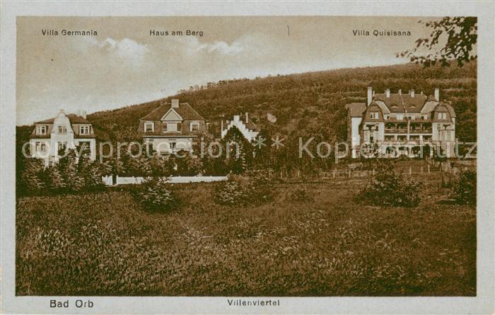 Bad Orb Villenviertel Villa Germania Haus am Berg Villa Quinsisana