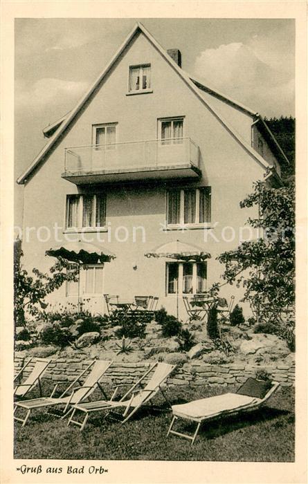 Bad Orb Pension Haus Westfalen Aussenansicht mit Sonnenterrasse