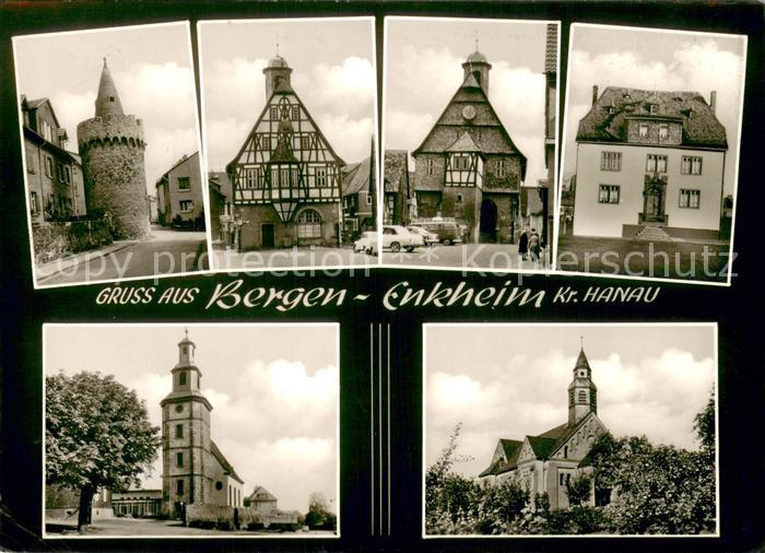 Bergen-Enkheim Kirchen- und Haeuseransichten