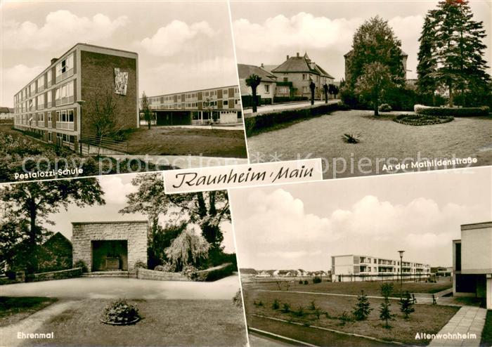 Raunheim Pestalozzi-Schule Ehrenmal Altenwohnheim