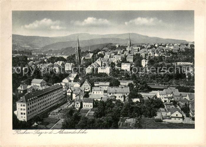 Kirchen Sieg Stadtansicht m Alexanderhoehe