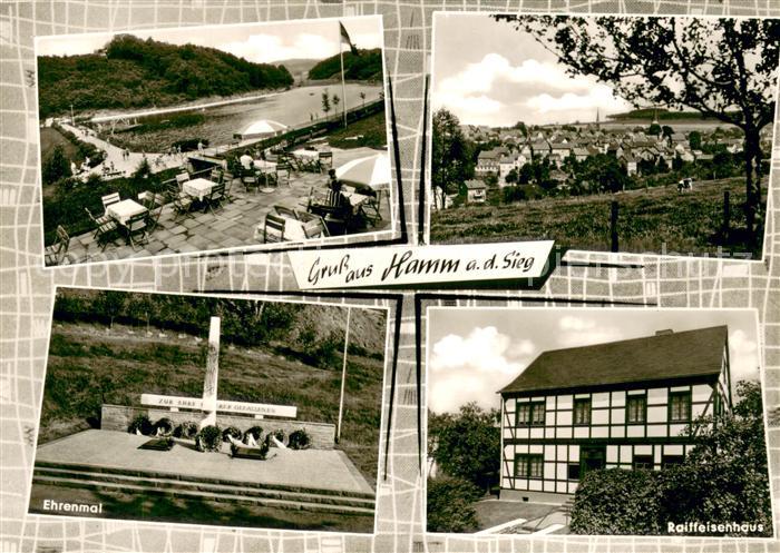 Hamm Sieg Ehrenmal Raiffeisenhaus Schwimmbad Gesamtansicht