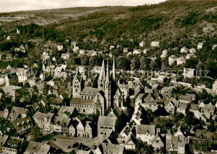 Gelnhausen Fliegeraufnahme Teilansicht d. Stadt