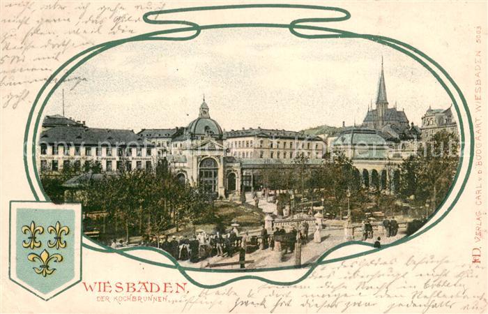 Wiesbaden Der Kochbrunnen Jugendstil-Typografie