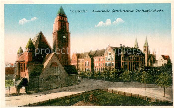 Wiesbaden Lutherkirche Gutenbergschule Dreifaltigkeitskirche