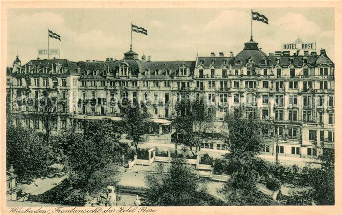 Wiesbaden Frontansicht d. Hotel Rose